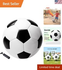 Toddler Soccer Ball, Size 2 Soccer Ball Classic White Black, Outdoor Ativitie...