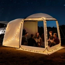 Uimoso Screen House Tent Pop-Up SUV Tailgate Tent 6 x 6ft for 4-6People with Bag