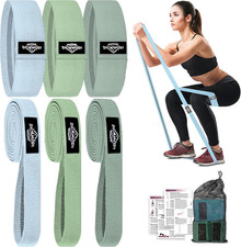 Fabric Resistance Bands for Working Out, 6Pack Non-Slip Exercise Bands for Women