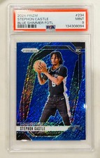 2024-25 Panini Prizm Stephon Castle Rookie RC Blue Shimmer /35 #234 PSA 9