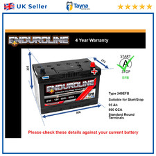 EFB Battery fits MAZDA CX5 KF 2.0 2.5 2.2D 2011 on Stop Start 249 EFB 800A 95Ah