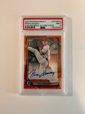 2024 BOWMAN DRAFT BRIAN HOLIDAY CHR PROSPECT AUTO-ORG WAVE PSA #CPABHO MINT 9