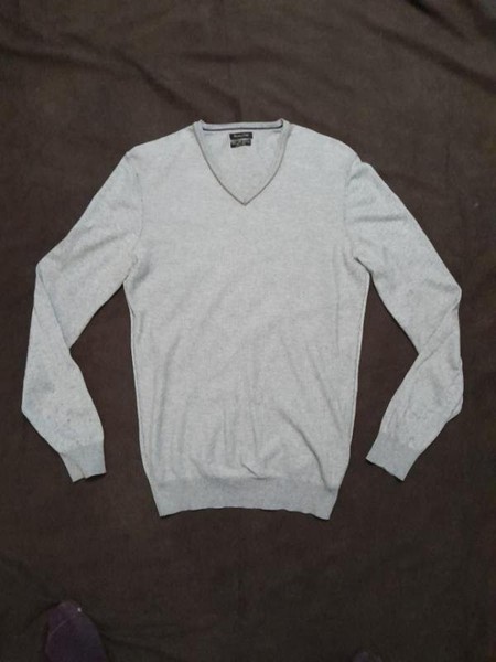 Men Massimo Dutti Pullover Grey Cashmere 38 / M / #N2TS