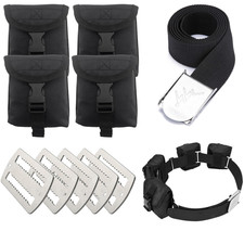Scuba weight belt with 4 pockets, quick release buckle diving 52 inches