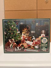 Cobble Hill 1000-piece jigsaw puzzle "Christmas Puppies  BRAND NEW SEALED BOX