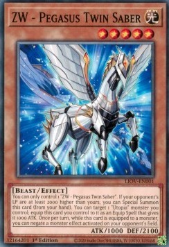 YuGiOh ZW - Pegasus Twin Saber LIOV-EN001 Common Englisch Excellent 1st