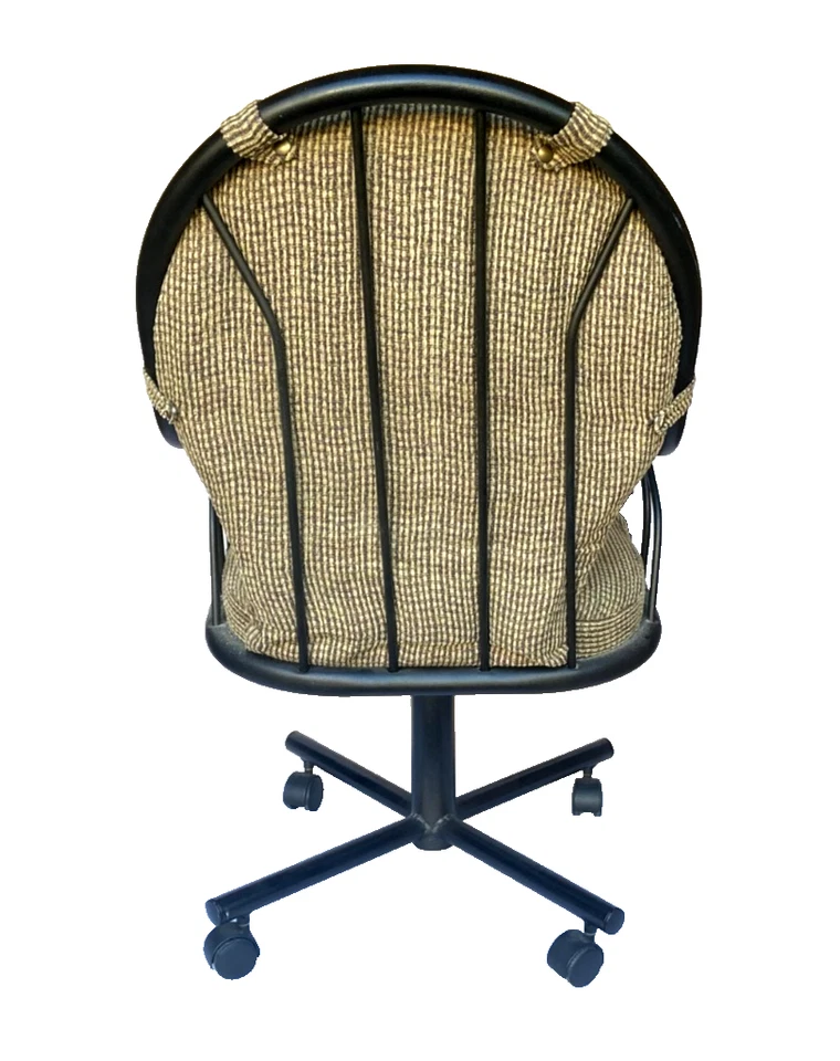 VINTAGE MID CENTURY DOUGLAS FURNITURE OAK & METAL SWIVEL CASTER CHAIR - NICE!! - Image 3 of 3