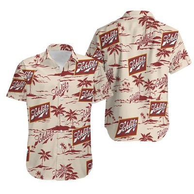 Vintage Schlitz Beer Hawaiian Shirt Retro Beach Party Drinking Fan Summer Gift
