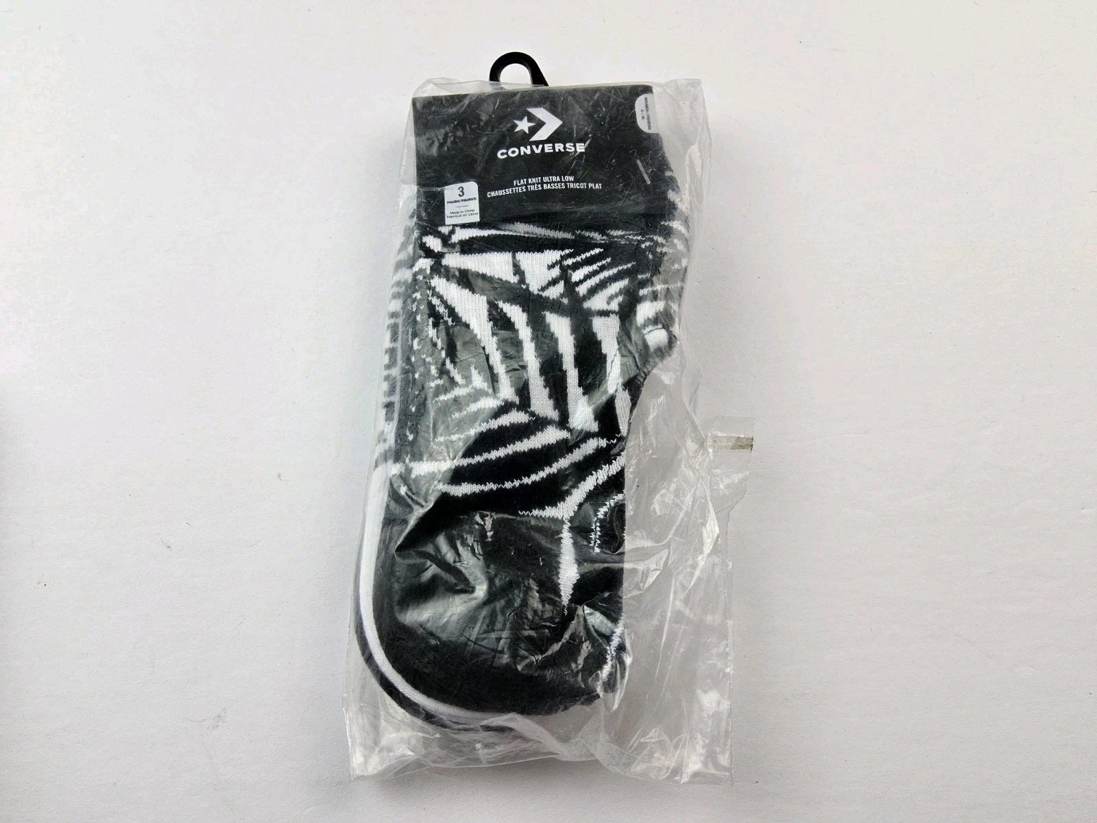 Calze Converse Flat Knit ultra basse no show 3 paia taglia 4 10