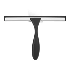 SetSail Shower Squeegee for Glass Door with Wall Mounted Stainless Steel Holder