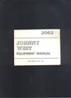 1960s Johnny West Marx #2062 EQUIPMENT MANUAL ONLY