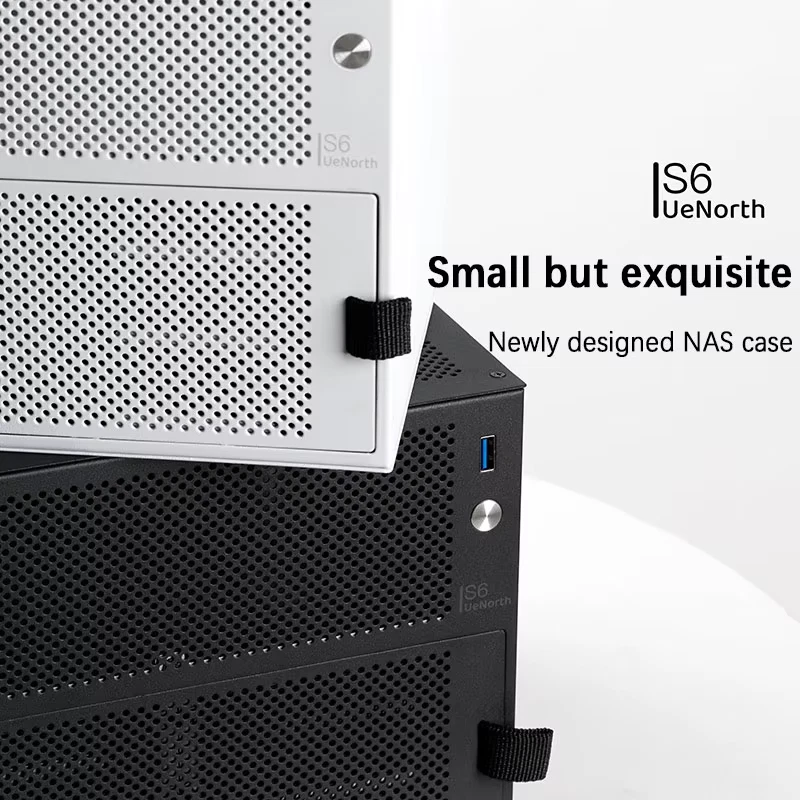 UE-S6 six-slot NAS chassis itx motherboard DIY desktop storage server small case - Bild 2 von 4