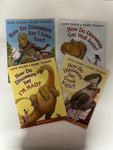 Lot of 4 How Do Dinosaurs Children's Picture Books by Jane Yolen Mark Teague PB