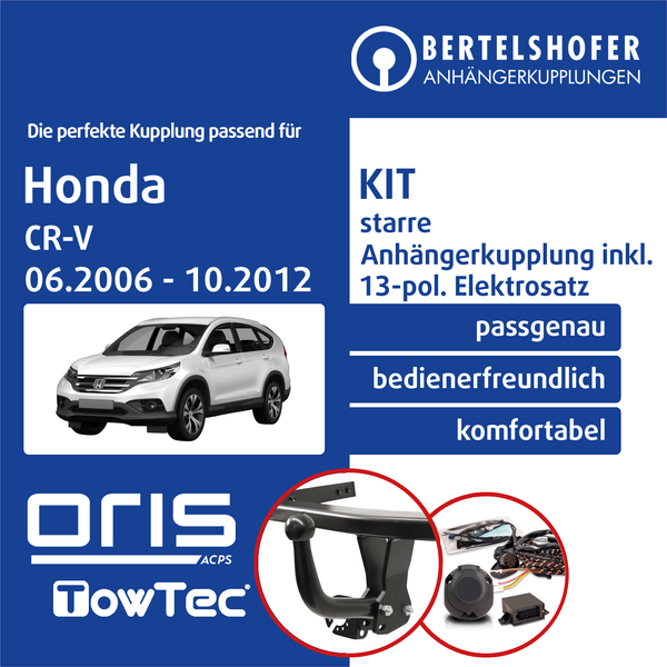 AnhäNgerkupplung Starr U.13Pol Spez E-Satz für Honda CR-V III Typ RE 06-12 AHK-image