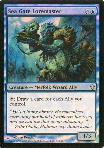 MTG - Zendikar - Sea Gate Loremaster - Foil - NM