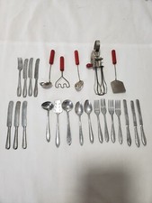 VTG Kitchen Mini Hand Mixer Spoons Utensils Lot Doll House Cutlery Lot 24