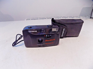 Olympus Shoot & Go R analoge Kleinbildkamera im Etui UNGETESTET Verkauf als ERSATZTEILE/TEILE