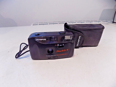 Olympus Shoot & Go R analoge Kleinbildkamera im Etui UNGETESTET Verkauf als ERSATZTEILE/TEILE