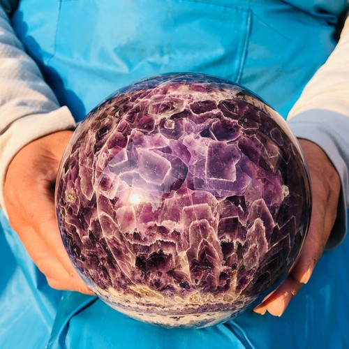 5.76LB Natural Dreamy Amethyst ball Quartz crystal Sphere Crystal Healing 302 - Picture 11 of 16