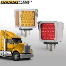 Pedestal Fender Light 52 Led Three Stud Mount 2 Face Red/amber With Visor LH  RH