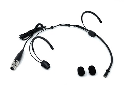 Black Headset Microphone with TA3F Connector fits AKG/Samson Wireless Body Packs