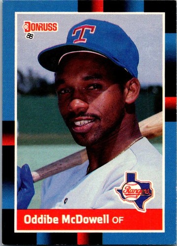 Donruss Oddibe McDowell OF Rangers MLB 382 Baseball Trading Card