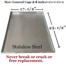 Dog Cage Pan Crack Proof Pet Kennel Metal Replacement Tray Stainless Steel