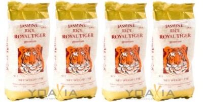 [ 4x 1kg ] ROYAL TIGER Jasmin Duftreis Jasmin Reis, ganz AAA / Rice