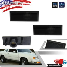 For 1981-1988 Cutlass 442 Front Fender Bumper Side Marker Lights Smoked LH & RH