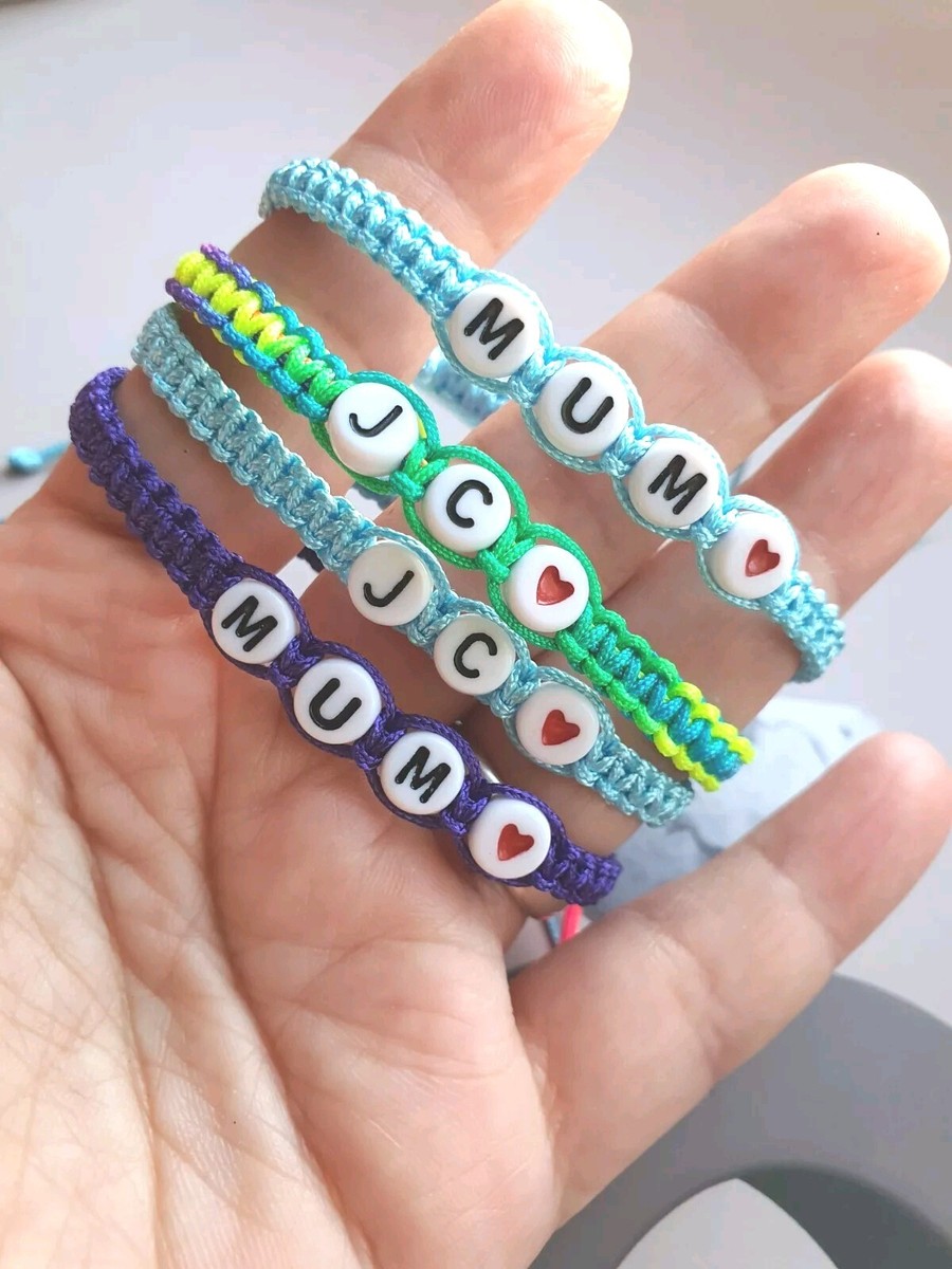 Bead Boy And Girl Bff Bracelets Baseball Cards 2PCS Softball - Main Image