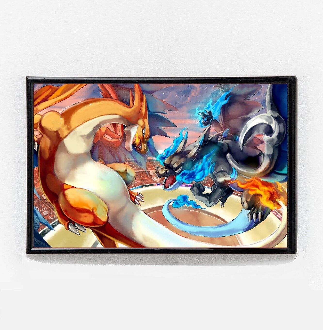 Athah Anime Pokémon Mega Charizard Y Mega Charizard X Charizard 13*19  inches Wall Poster Matte Finish Paper Print - Animation & Cartoons posters  in India - Buy art, film, design, movie, music