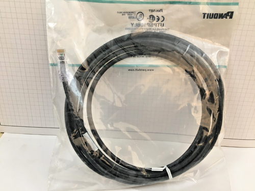 Panduit UTPSP10BLY Cat6 Network Modular Patch Cable/Cord, 10 Ft Black NEW - Afbeelding 4 van 4