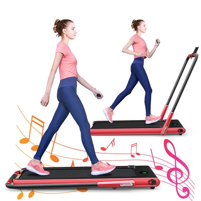 2.25HP Under Desk Electric Pad Treadmill Running Machine Red