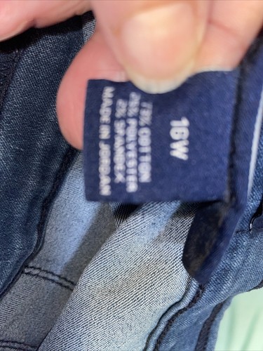 Womens Charter Club Skinny Leg Blue Jeans Size 16 W Free USPS Shipping - 第 7/8 張圖片