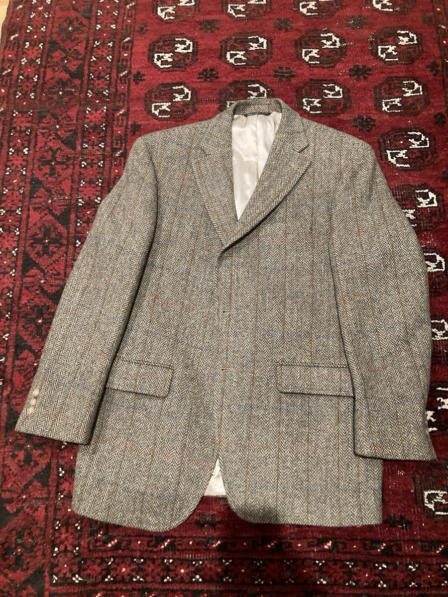 スーツ J.PRESS HERRINGBONE TWEED TROUSERS J. Press Olive Herringbone Windowpane Harris Tweed 41R Sport Coat