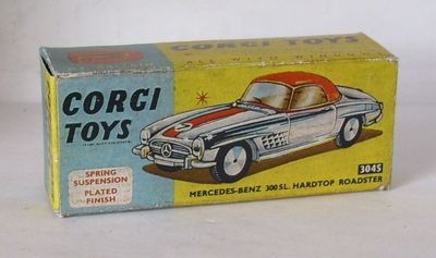 Repro Box Corgi Nr.304 S MB 300 SL Hardtop verchromt