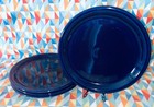 NEW SET 4 FIESTAWARE 10.5" COBALT blue bistro DINNER PLATES FIESTA FREE SHIPPING