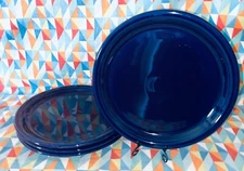 NEW SET 4 FIESTAWARE 10.5" COBALT blue bistro DINNER PLATES FIESTA FREE SHIPPING