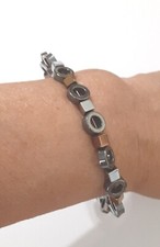 Magnetic Healing Hematite Anklet Bracelet 8.5 inches