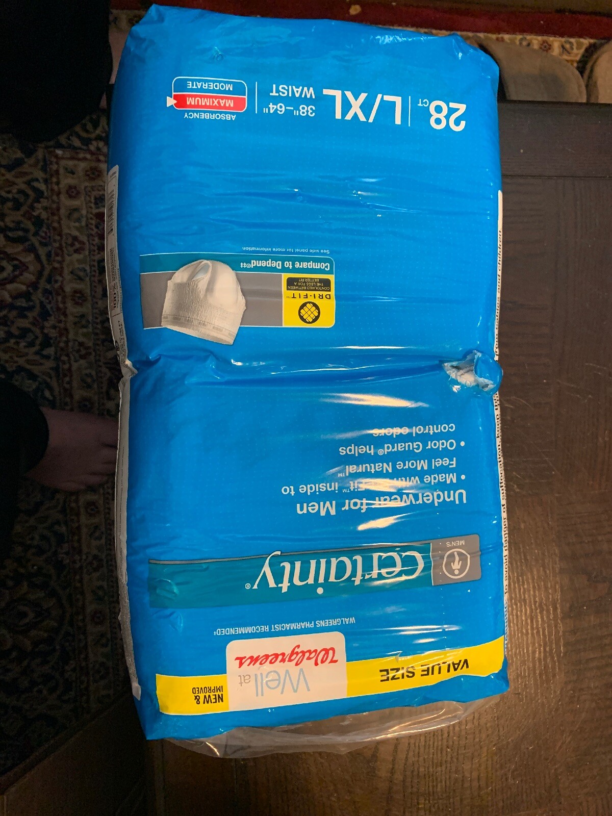 3 packs Certainty Walgreens Men's Underwear Max Absorbency Large XL 84