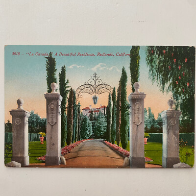 Antique La Casada Residence, Redlands, California  Postcard