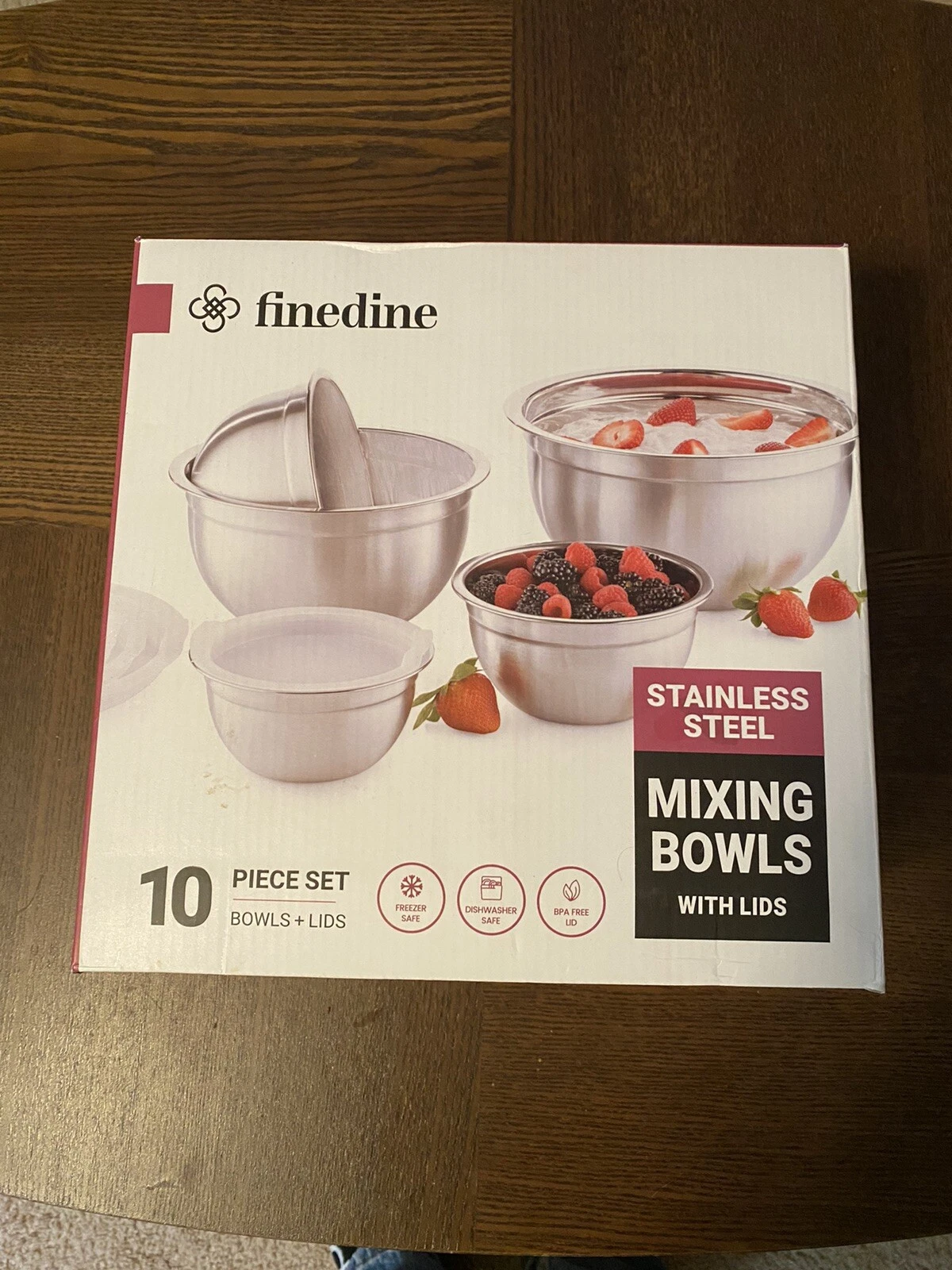 Finedine 10 pc stainless steel mixing bowls