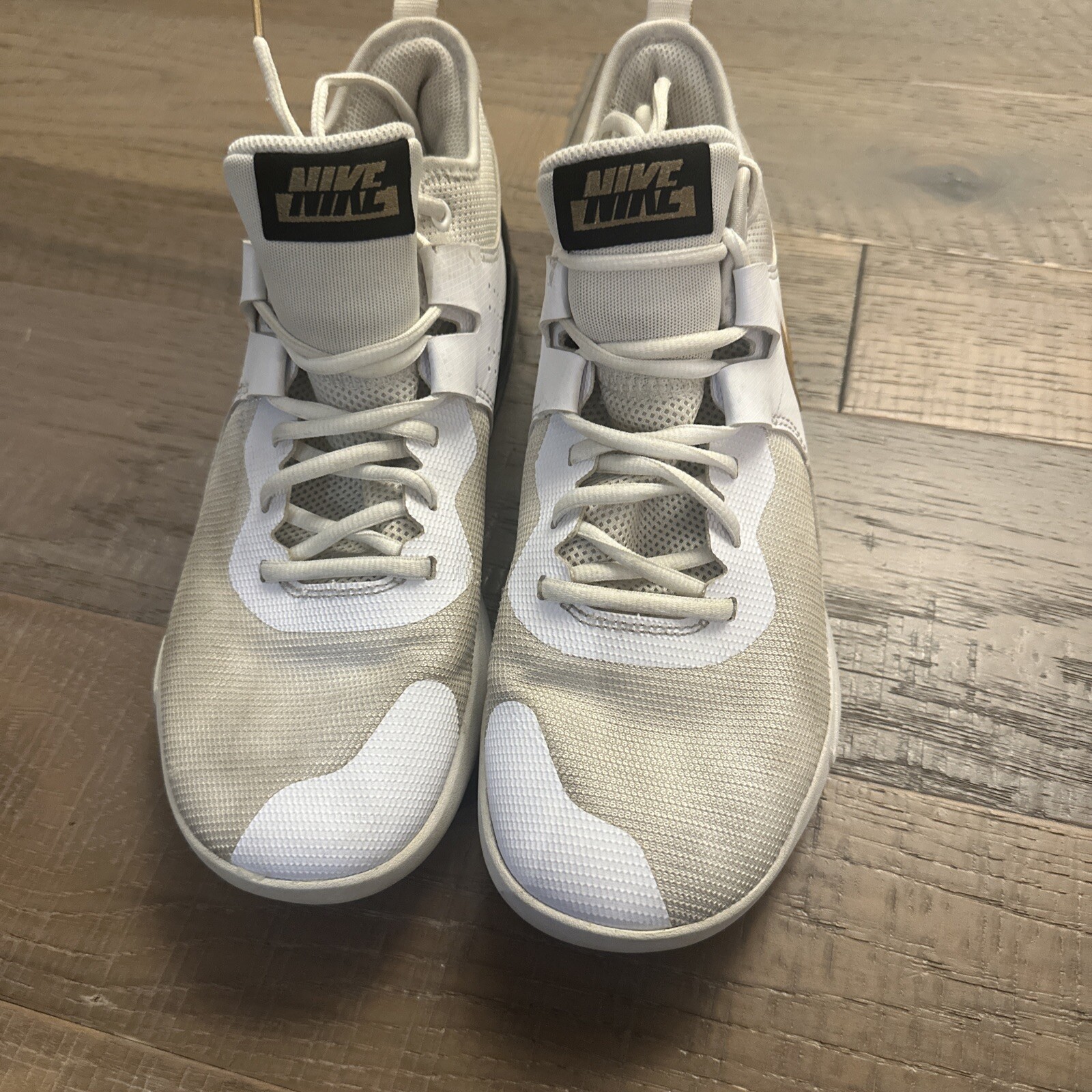 SAOLA Nike Max Impact Mid Top Uomo Taglia 8.5 Bianco Oro Metallizzato Nero CZ8771 100