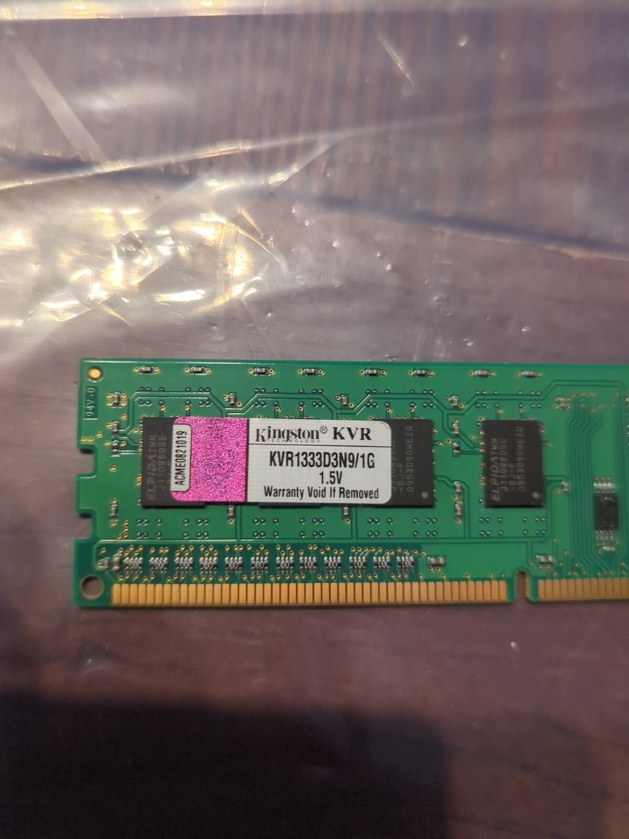Kingston 1GB 240-Pin DDR3 SDRAM DDR3 1333 (PC3 10600) Model KVR1333D3N9/1G