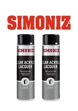 2x Simoniz Clear Acrylic Lacquer 500ml - High Gloss, Fast Drying, Smooth Finish
