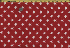 RED AND WHITE STARS 100 Cotton Fabric Patriotic, July 4th, USA By the YARD 