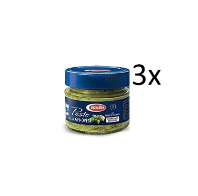 3x Barilla Pesto alla Genovese mit italienischem Basilikum und Parmesankäse 90g