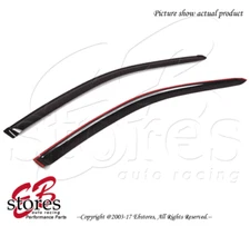Black Tinted Out-Channel Vent Visor Deflector 2pcs For 2001-05 Honda Civic Coupe