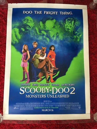 SCOOBY DOO 2 locandina film 27x40 originale 2004 foderata in lino Sarah Michelle Gellar - Foto 1 di 7