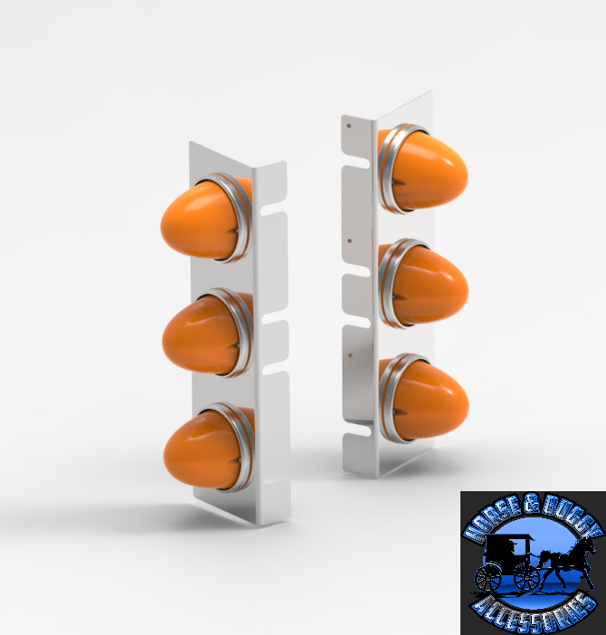 3 WATERMELON Kenworth Watermelon Air Cleaner Light Bar, Front (15